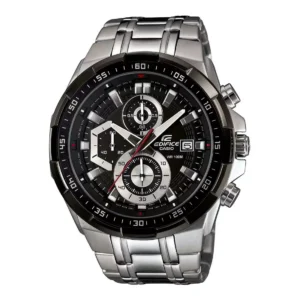 EFR-539D Black chronograph stainless Steel watch with silver Highlight