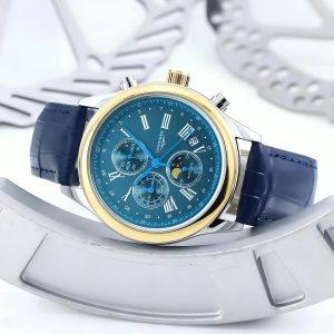 Blue Master Collection Leather Watch By Brand Magnet
