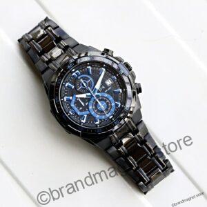 EFR-539D Black chronograph stainless Steel watch with Blue Highlight