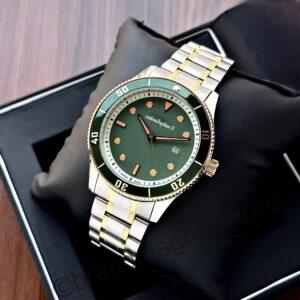 Beautiful watch with green Dial